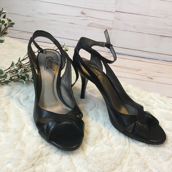 Carlos Santana Shoes - Carlos Santana Mosey Black Strappy Heals
